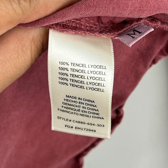 Anthropologie Cloth & Stone Raglan ruffle neck blouse womens Size Medium - Picture 8 of 9